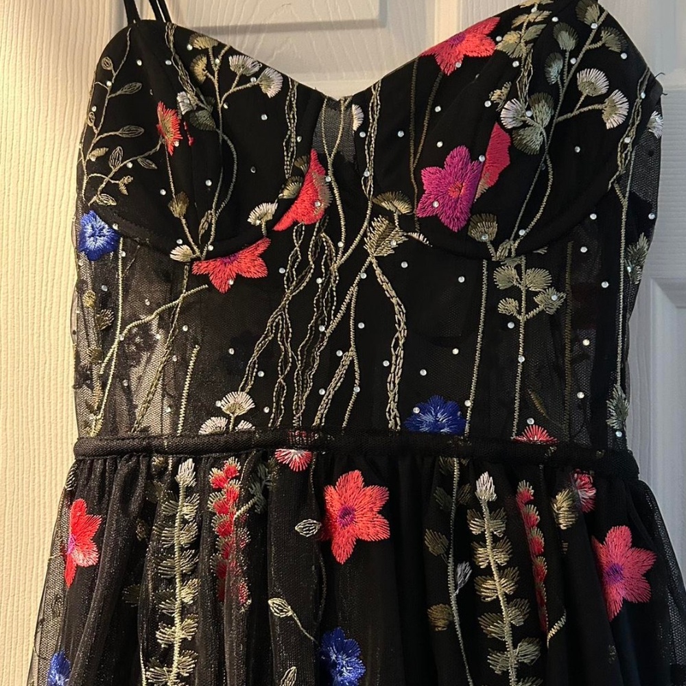 Black Floral Gown